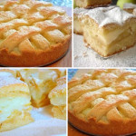 Яблочный пирог с заварным кремом